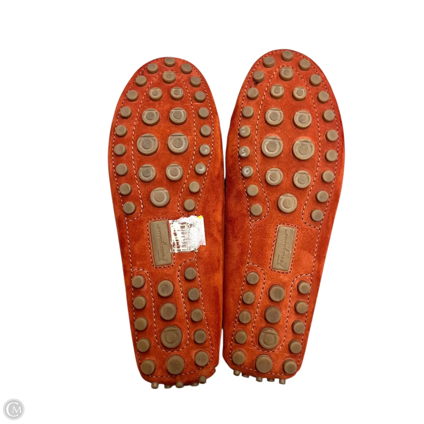 Shoes Luxury Designer By Ferragamo In Orange, Size: 7