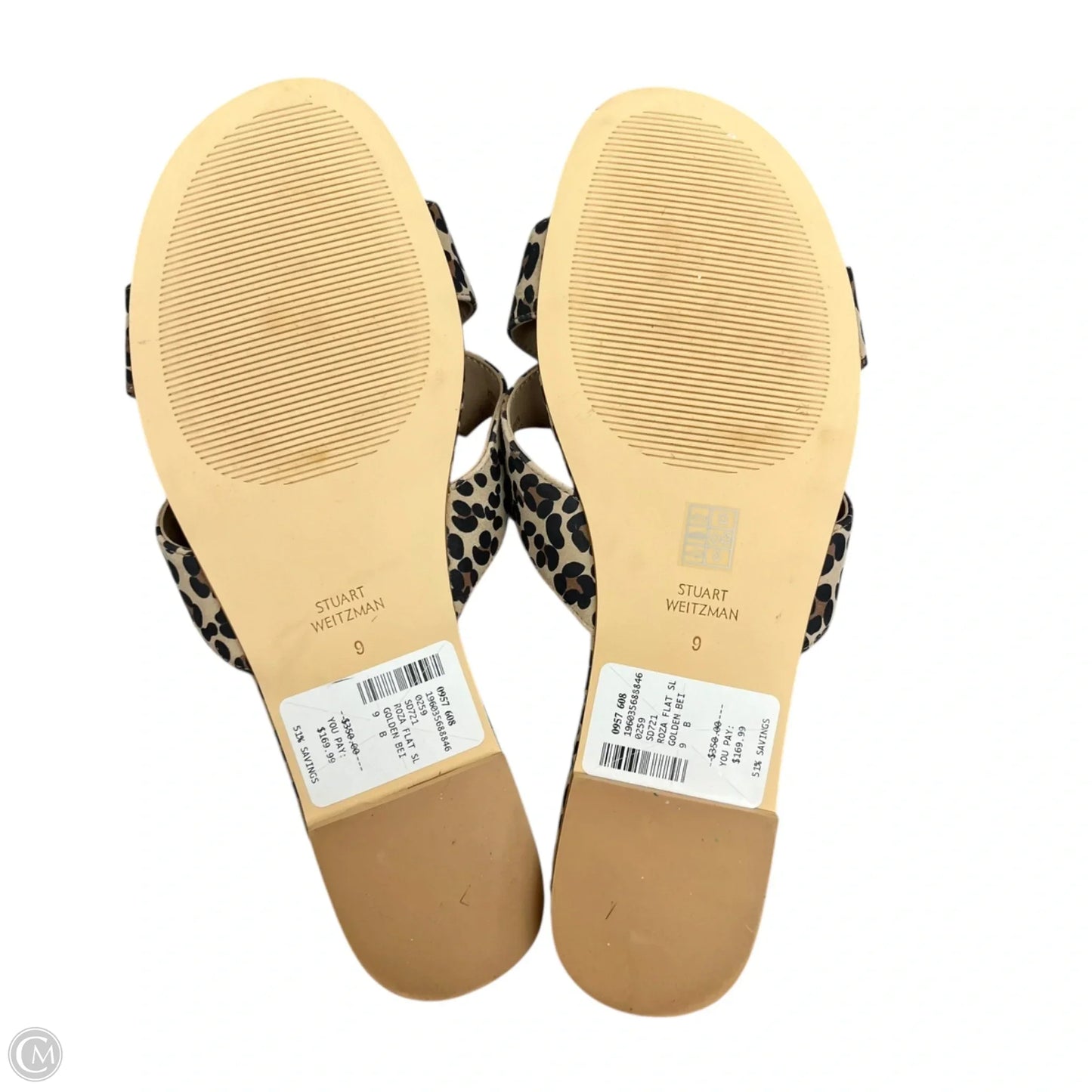 Sandals Designer By Stuart Weitzman In Leopard Print, Size: 9