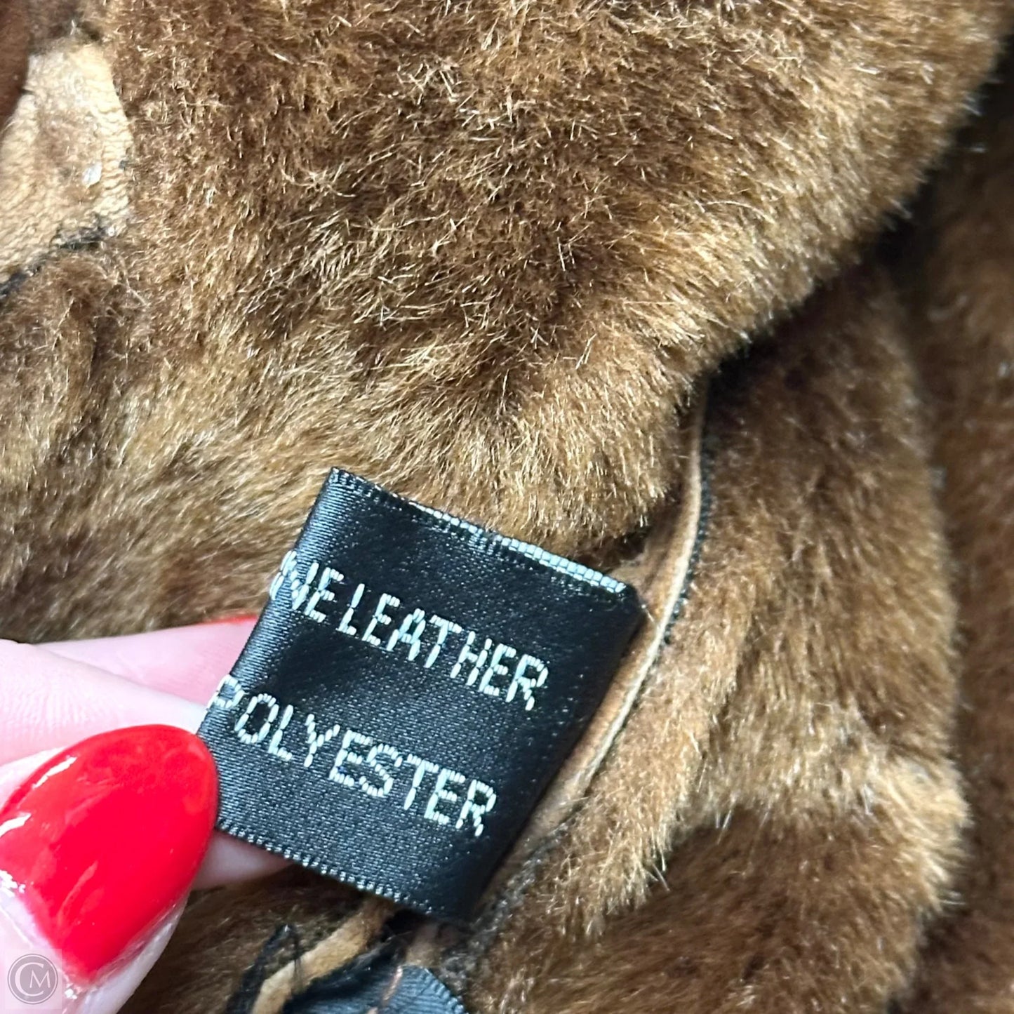 Coat Trench Coat By Tibor Leathers In Brown, Size: M