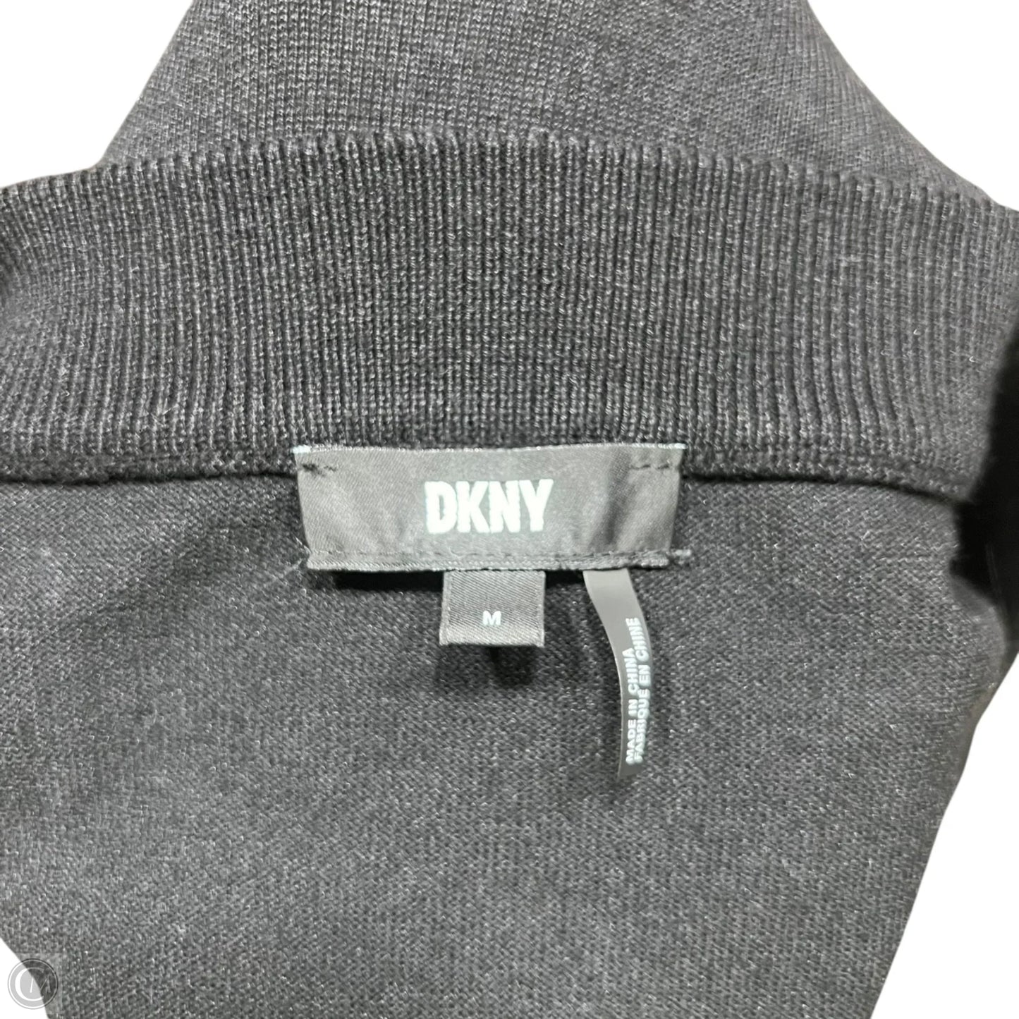 Sweater Short Sleeve By Dkny In Black, Size: M