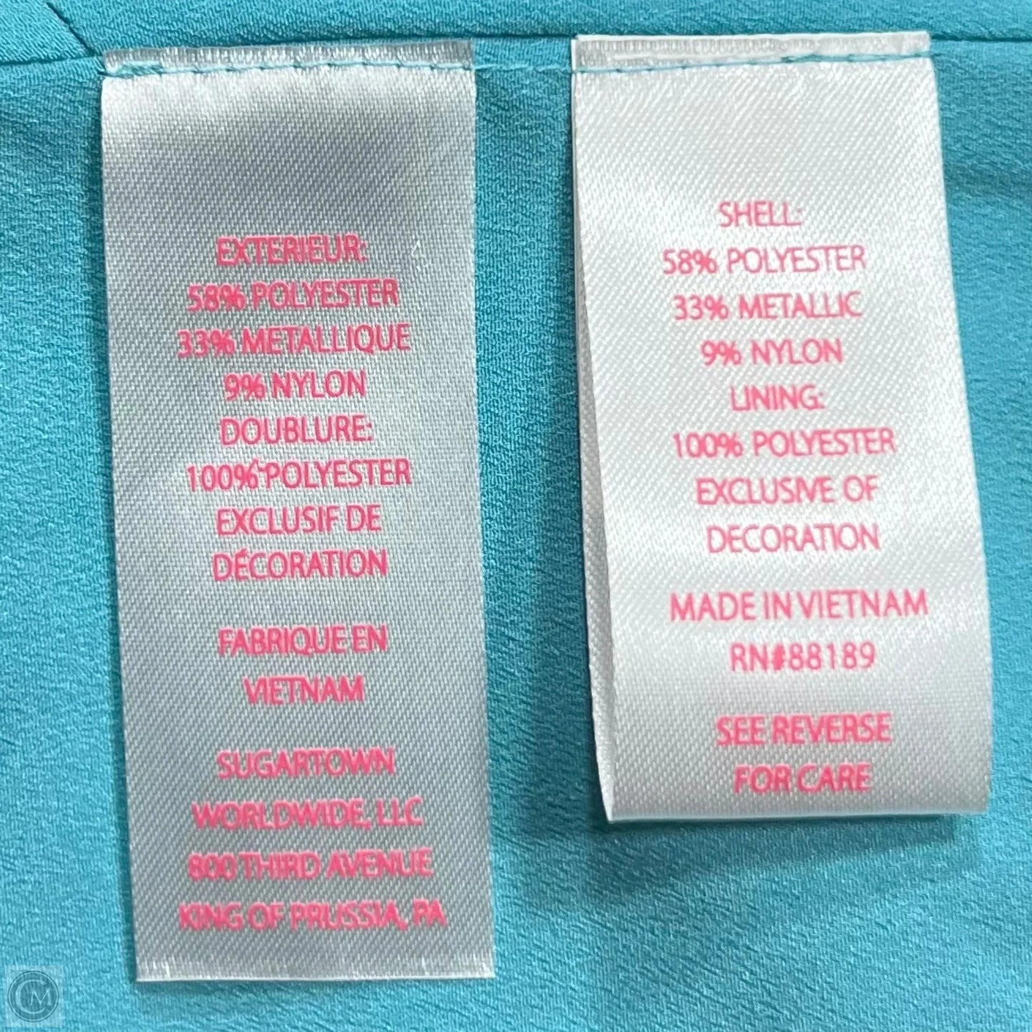 Top Sleeveless Designer By Lilly Pulitzer In Blue & Gold, Size: M