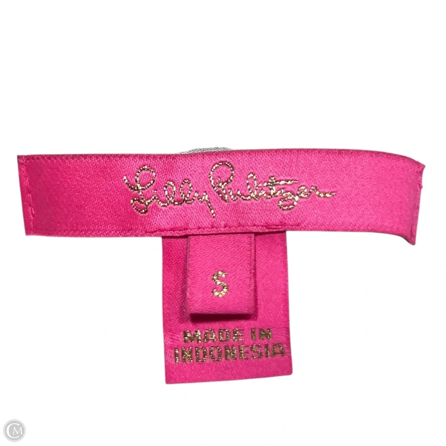 Top Short Sleeve Designer By Lilly Pulitzer In Gold, Size: S