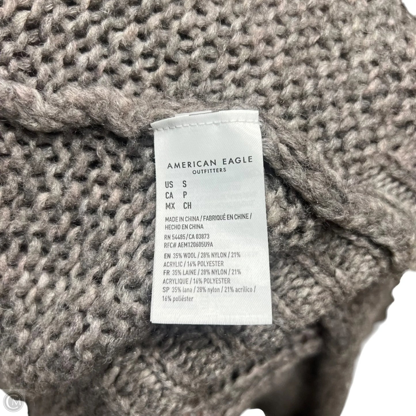Sweater Cardigan By American Eagle In Grey, Size: S