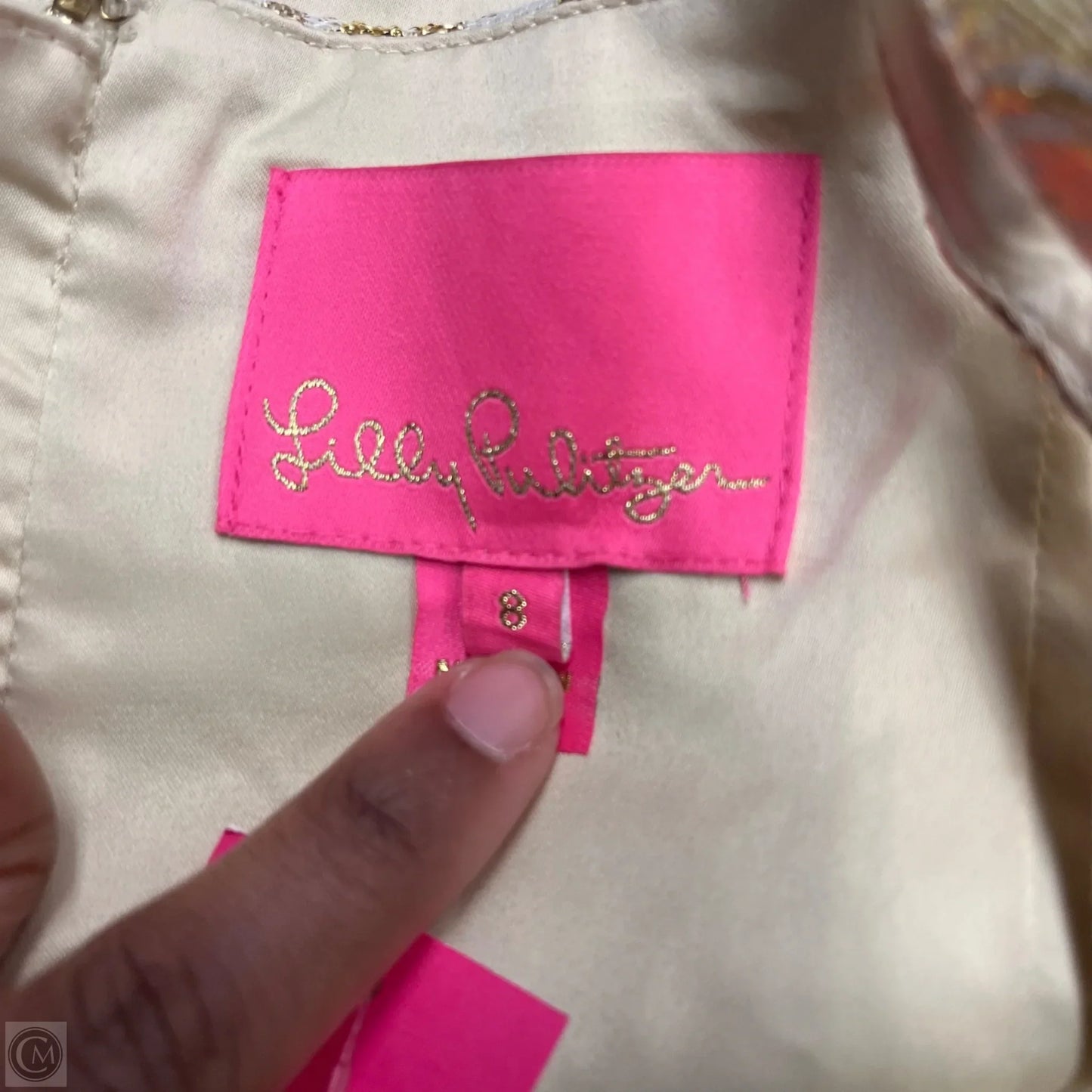 Top Sleeveless Designer By Lilly Pulitzer In Gold, Size: M