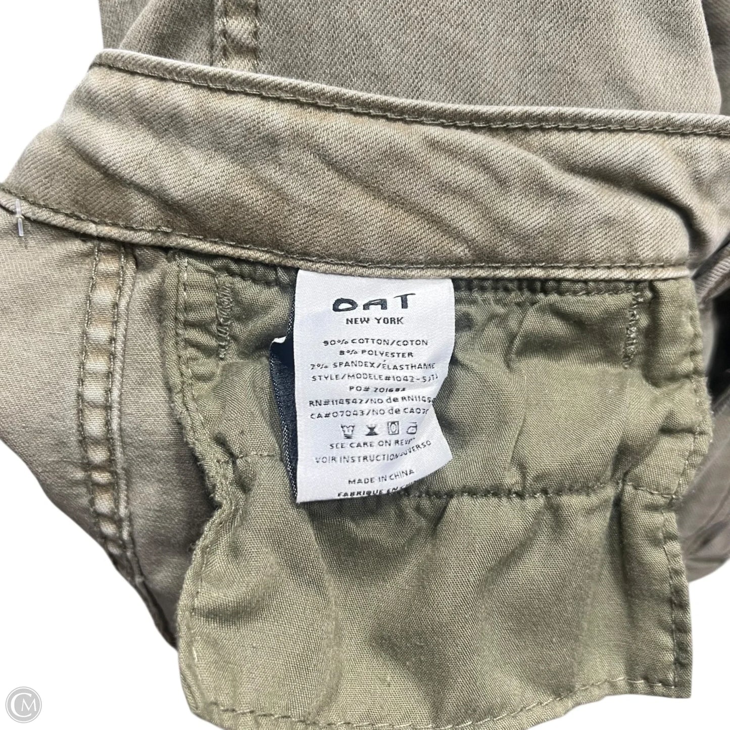 Jeans Wide Leg By Oat In Green Denim, Size: 6
