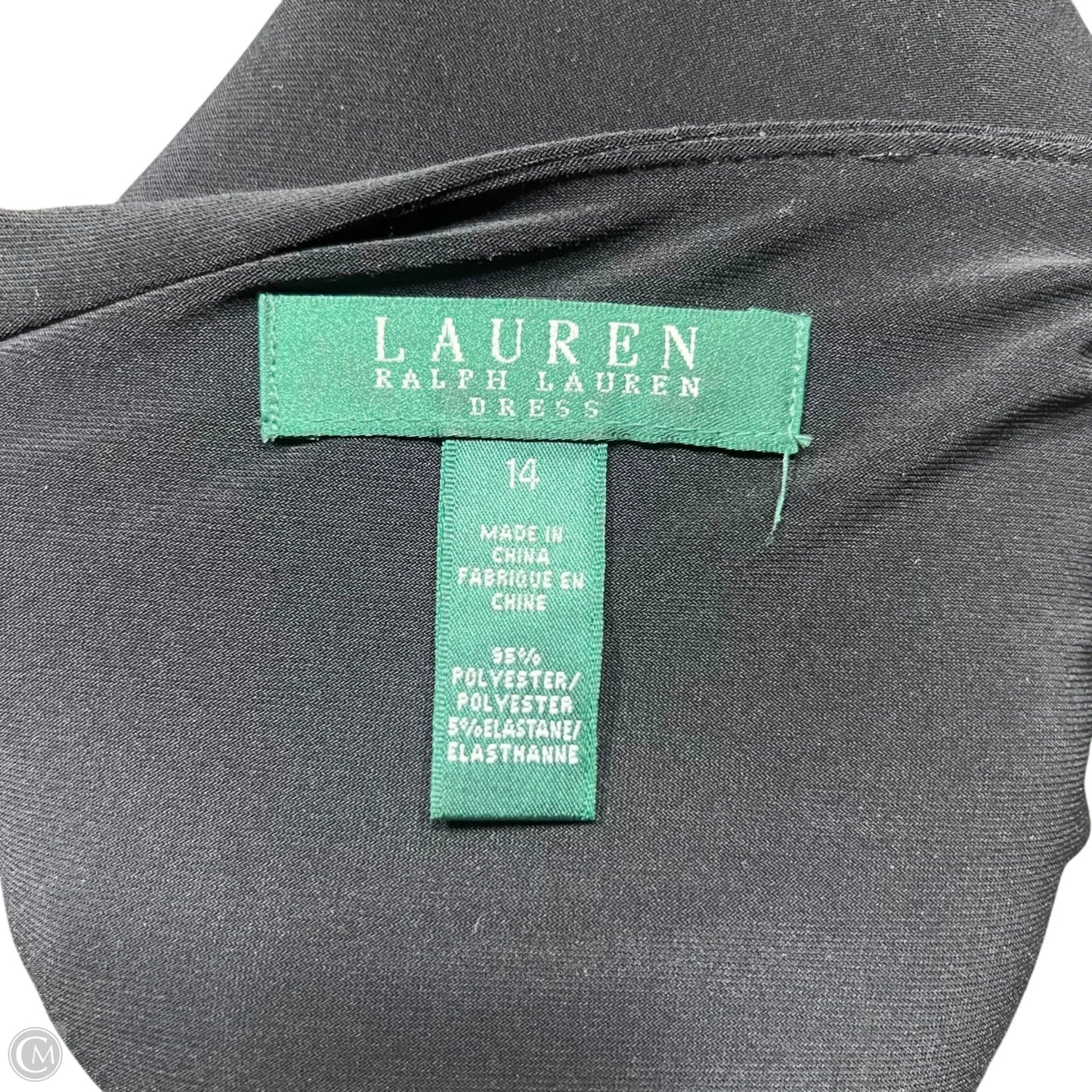 Dress Party Midi By Lauren By Ralph Lauren In Black, Size: L