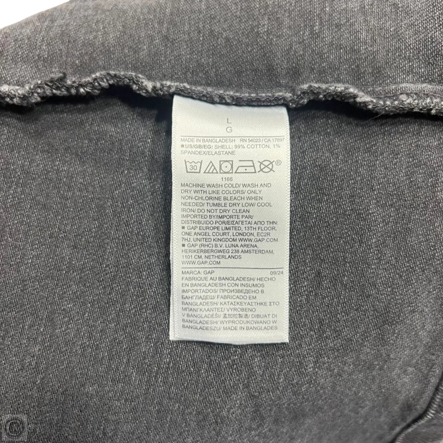Dress Casual Short By Gap In Black Denim, Size: L