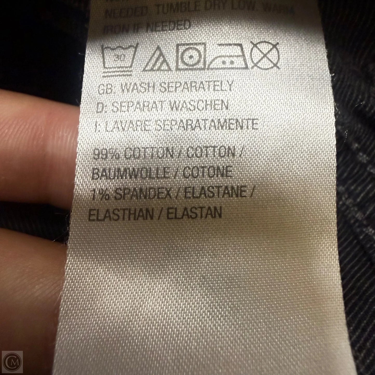 Jeans Straight In Grey Denim, Size: 14