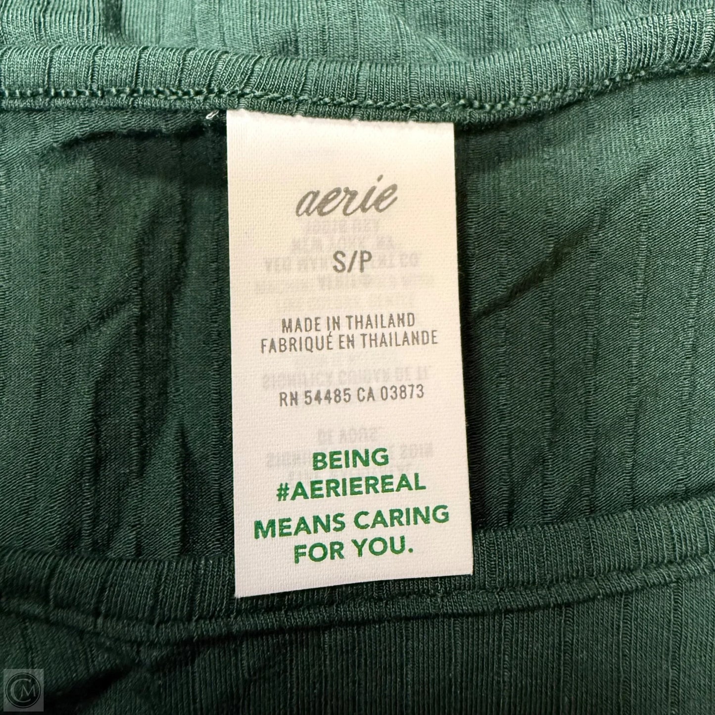 Top Long Sleeve Basic By Aerie In Green, Size: S