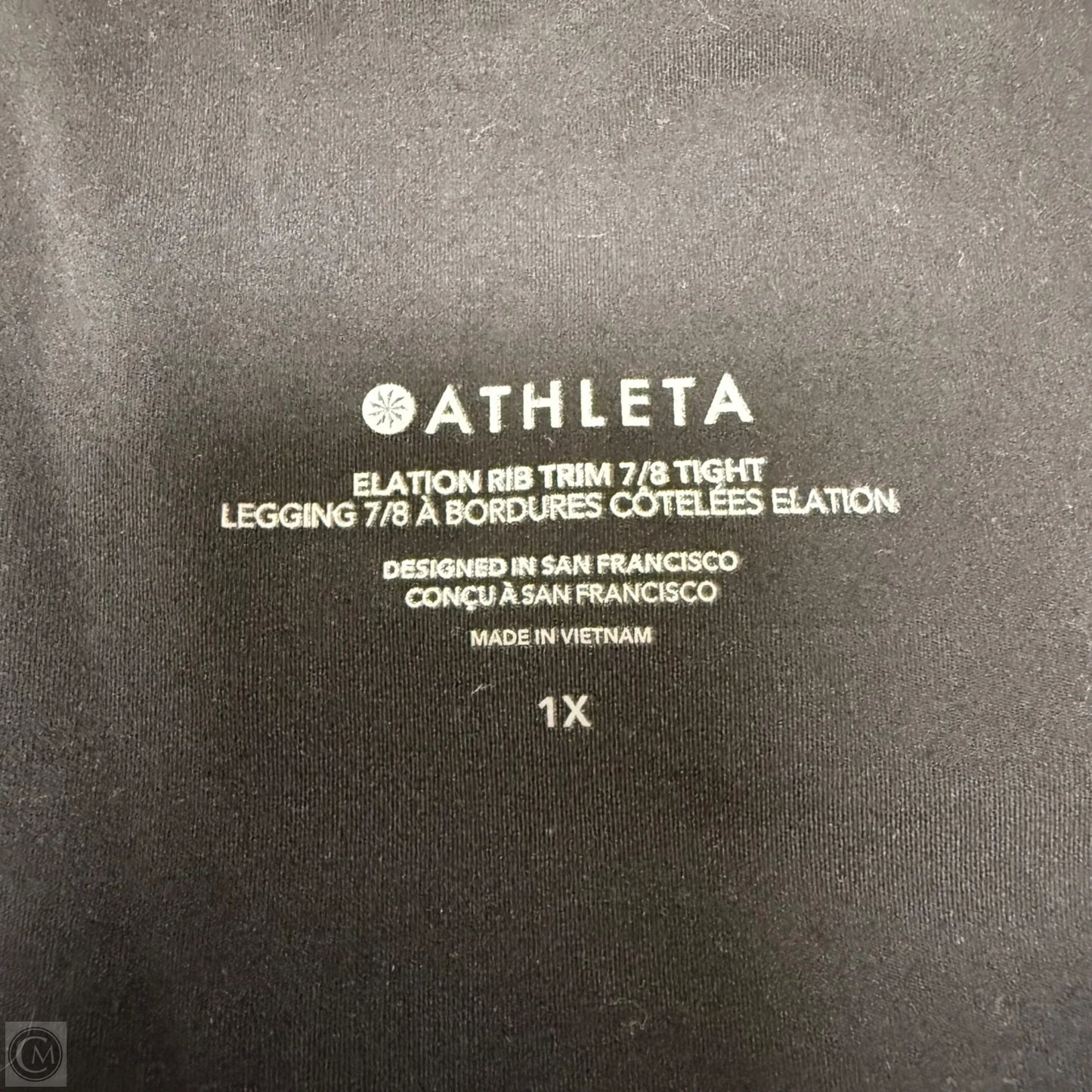 Athletic Leggings Capris By Athleta In Black & Blue, Size: 1x