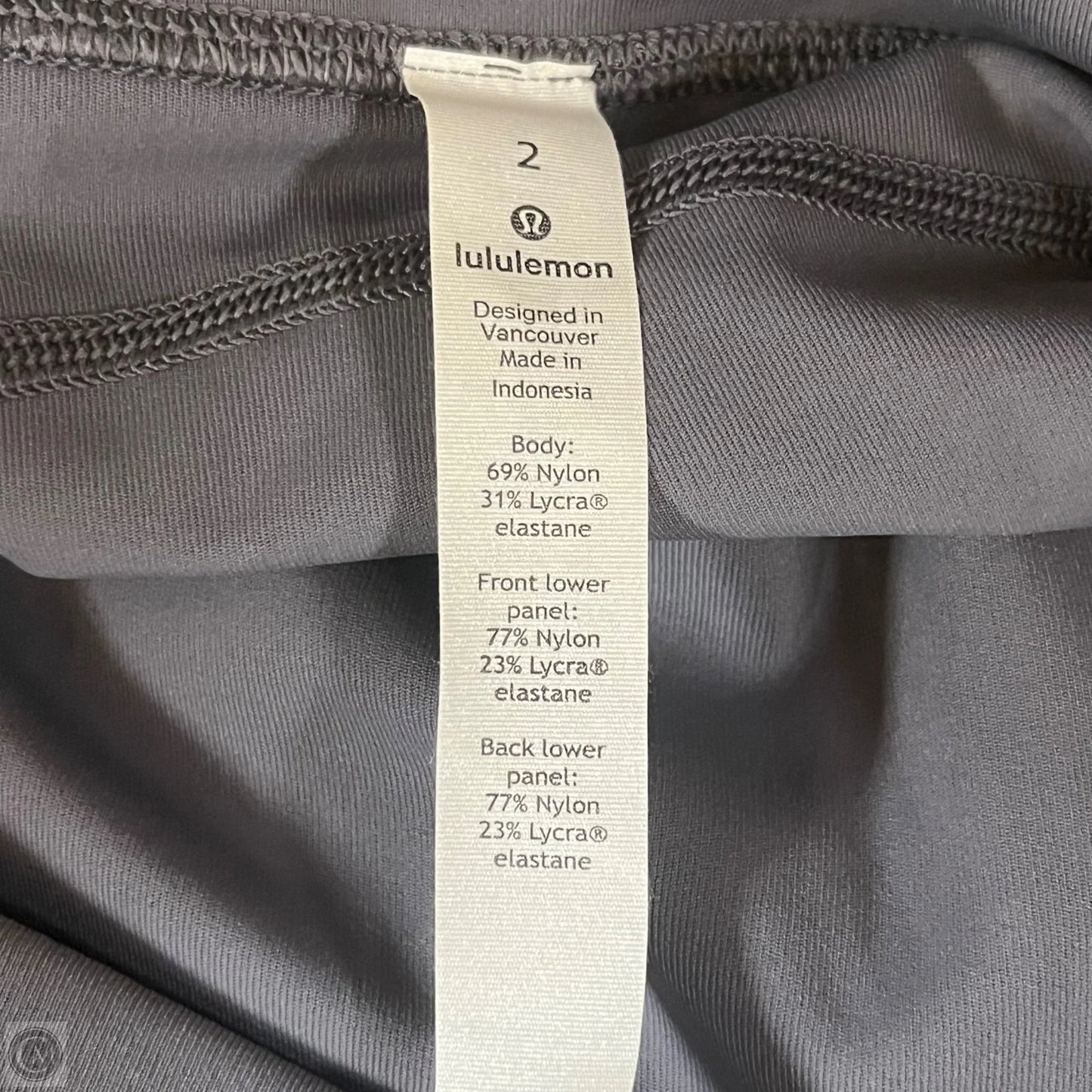 Athletic Leggings By Lululemon In Grey, Size: 2