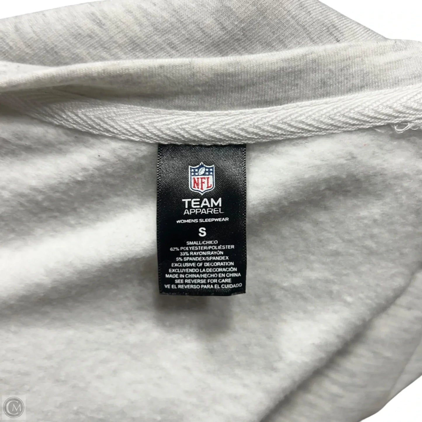 Athletic Sweatshirt Crewneck By Nfl In Green & Grey, Size: S