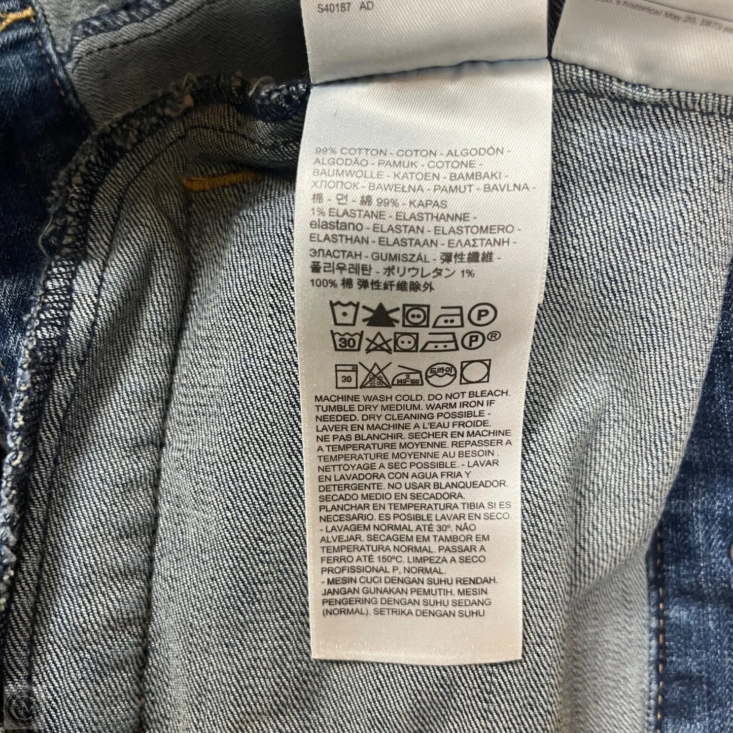 Jacket Denim By Levis In Blue Denim, Size: M