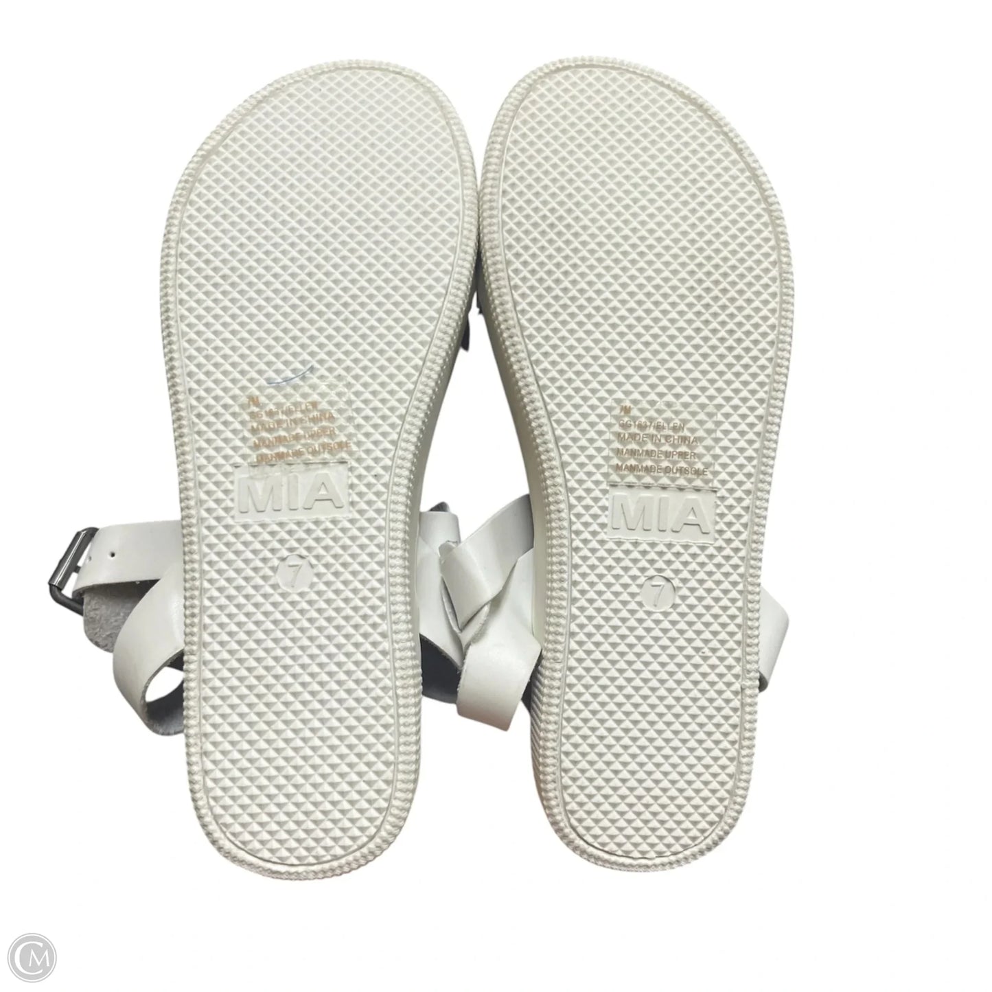Sandals Heels Platform By Mia In White, Size: 7
