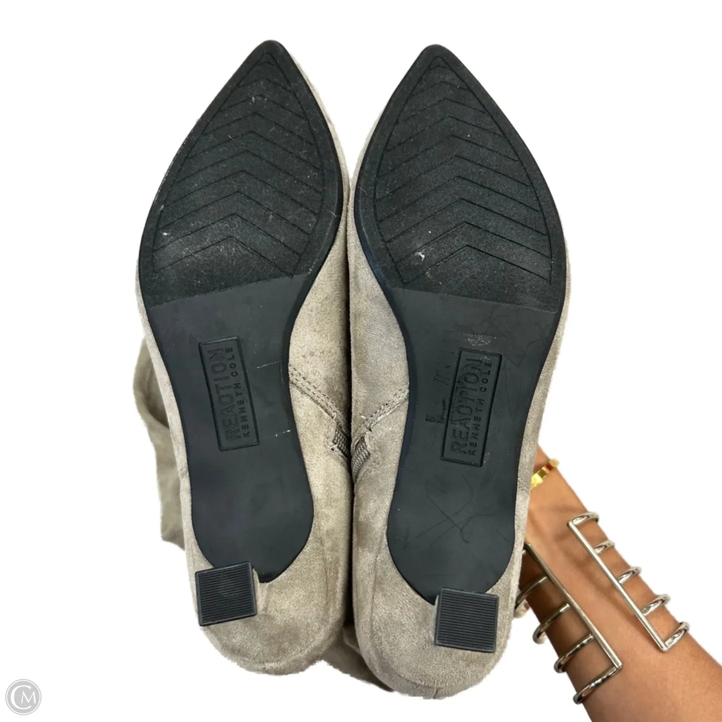 Boots Knee Heels By Kenneth Cole Reaction In Grey, Size: 8