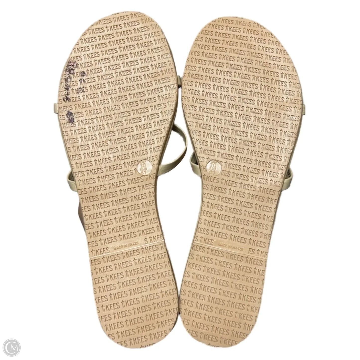 Sandals Flats By Tkees In Tan, Size: 10