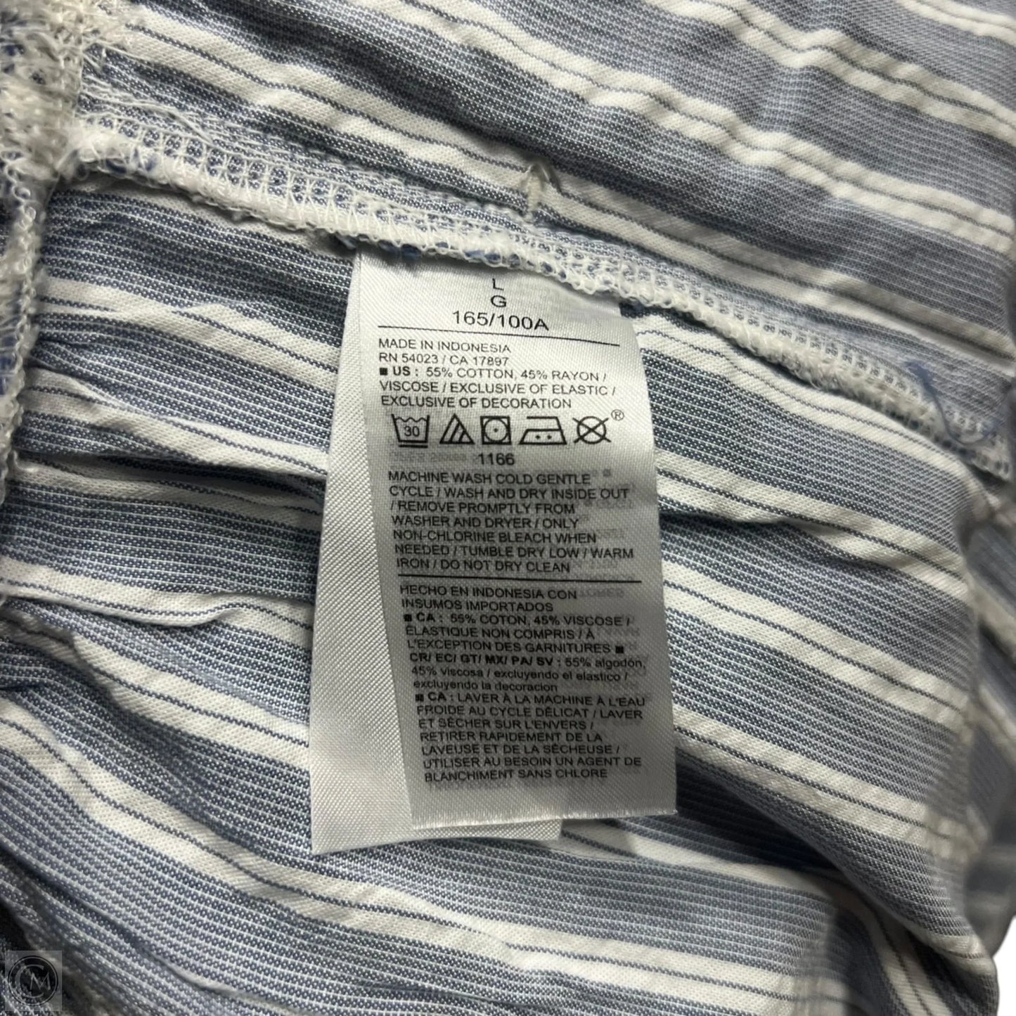 Dress Casual Maxi By Old Navy In Blue & White, Size: L