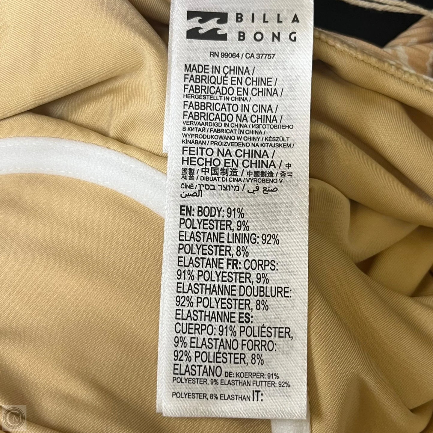 Swimsuit By Billabong In Tan & White, Size: S