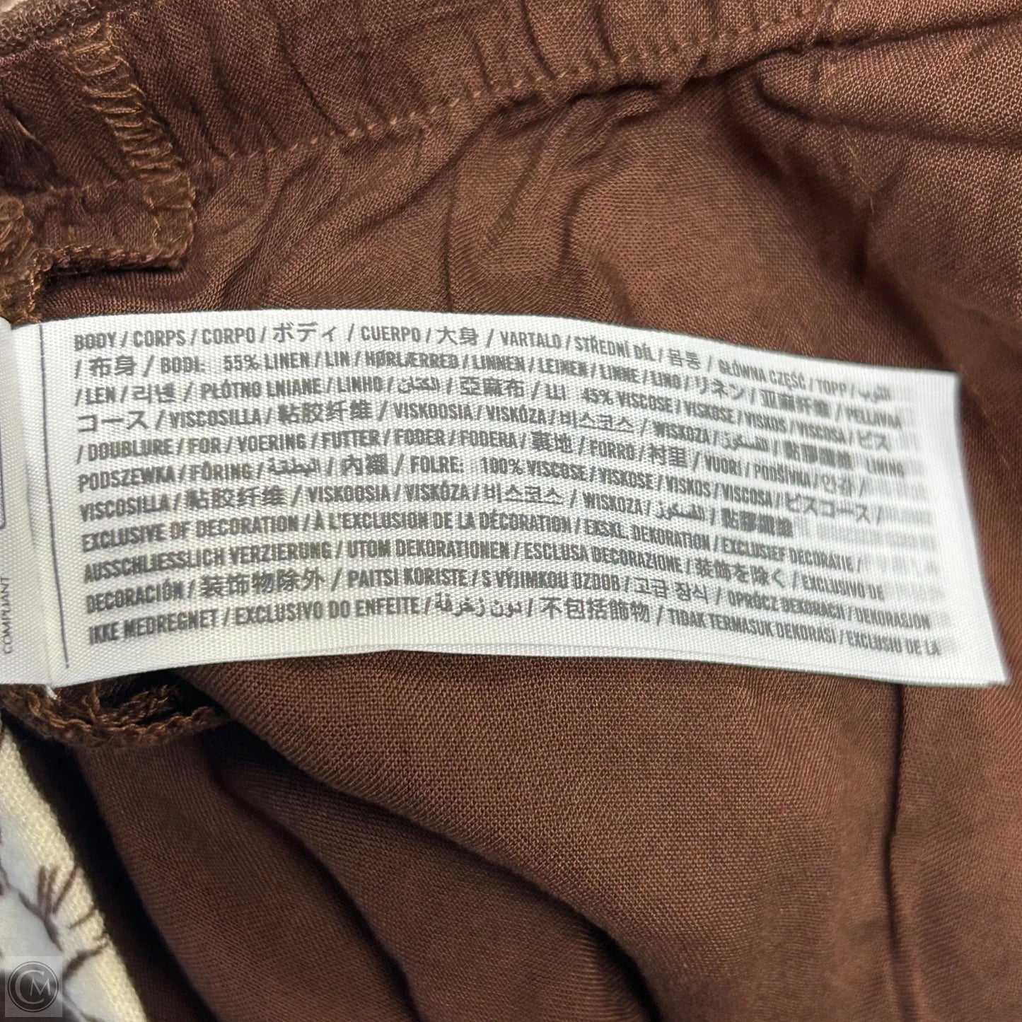 Skort By Abercrombie And Fitch In Brown & Cream, Size: S