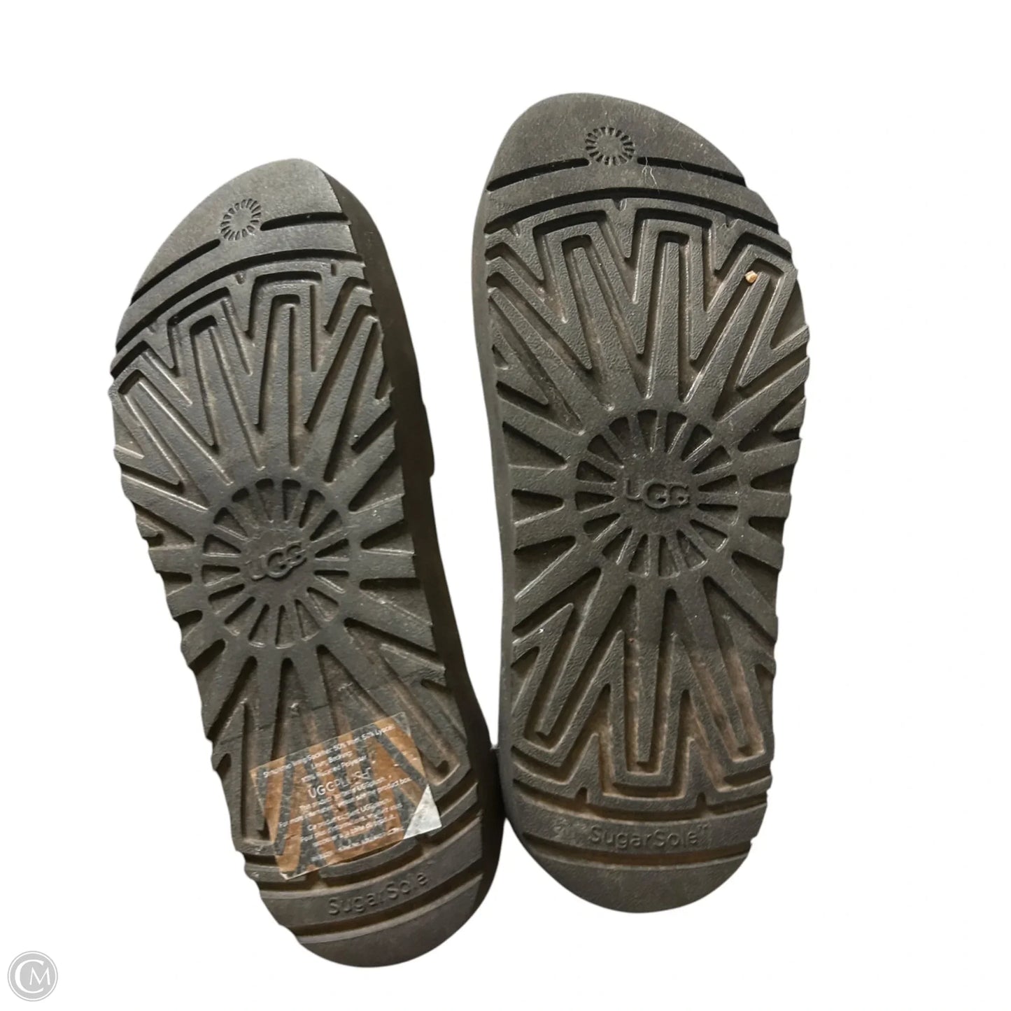 Shoes Designer By Ugg In Black & Cream, Size: 7