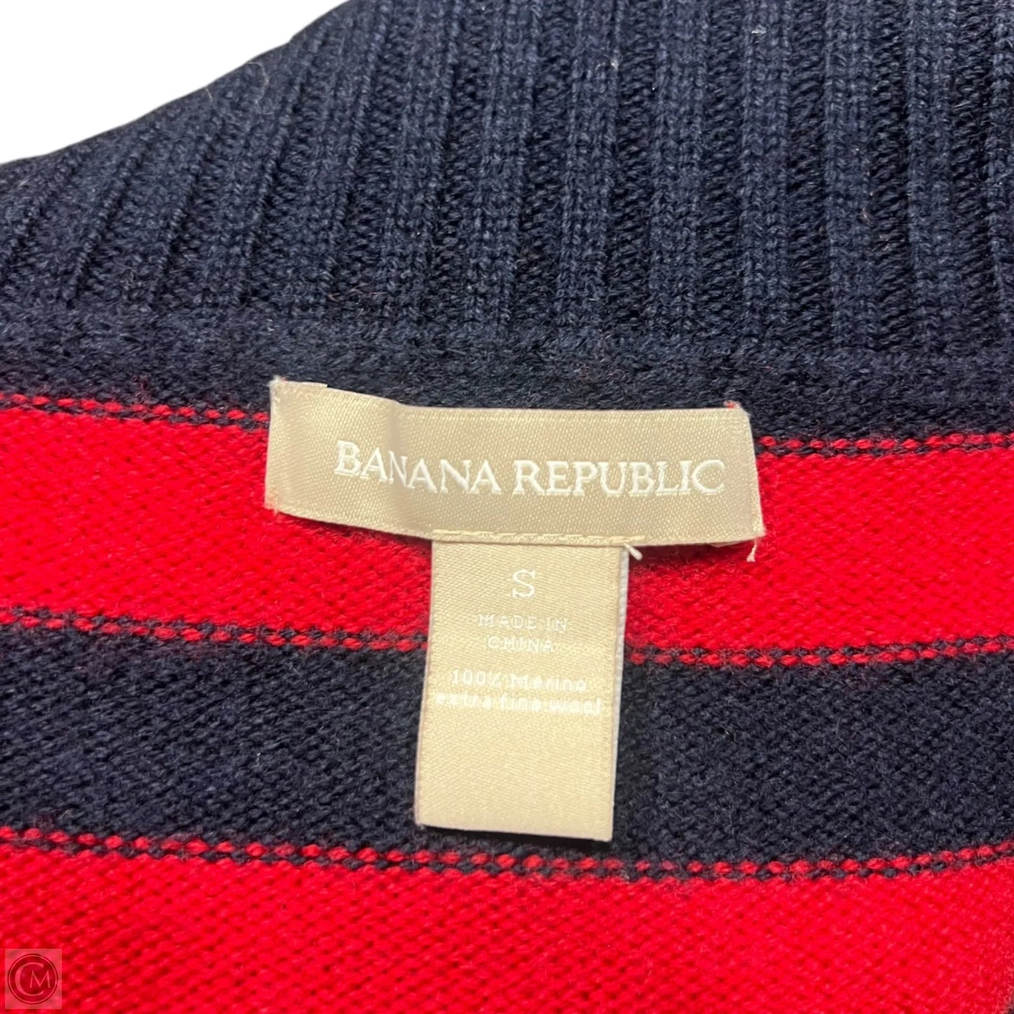 Sweater By Banana Republic In Blue & Red, Size: S