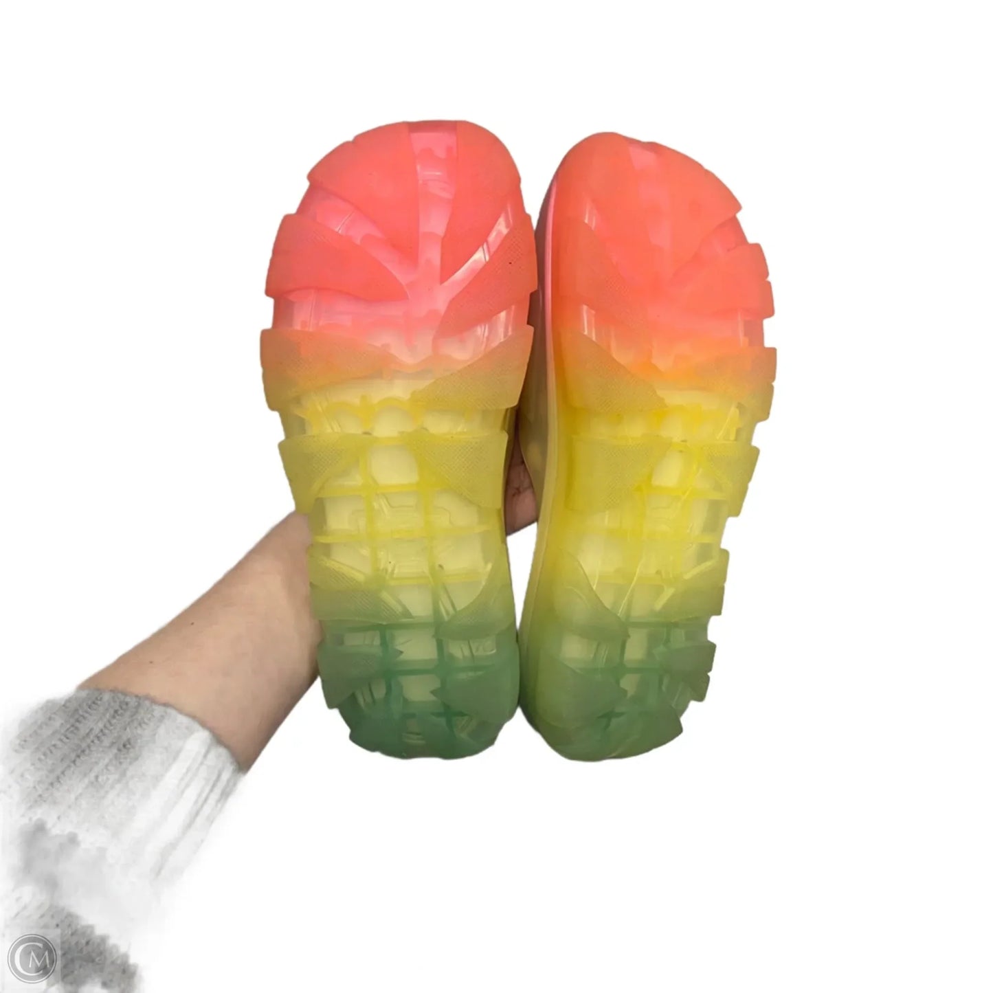 Shoes Designer By Ugg In Green & Pink, Size: 7