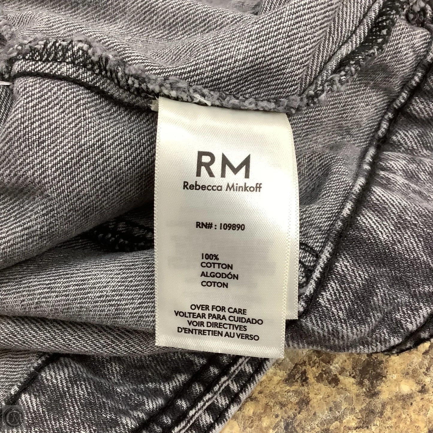 Jacket Designer By Rebecca Minkoff In Grey Denim, Size: M