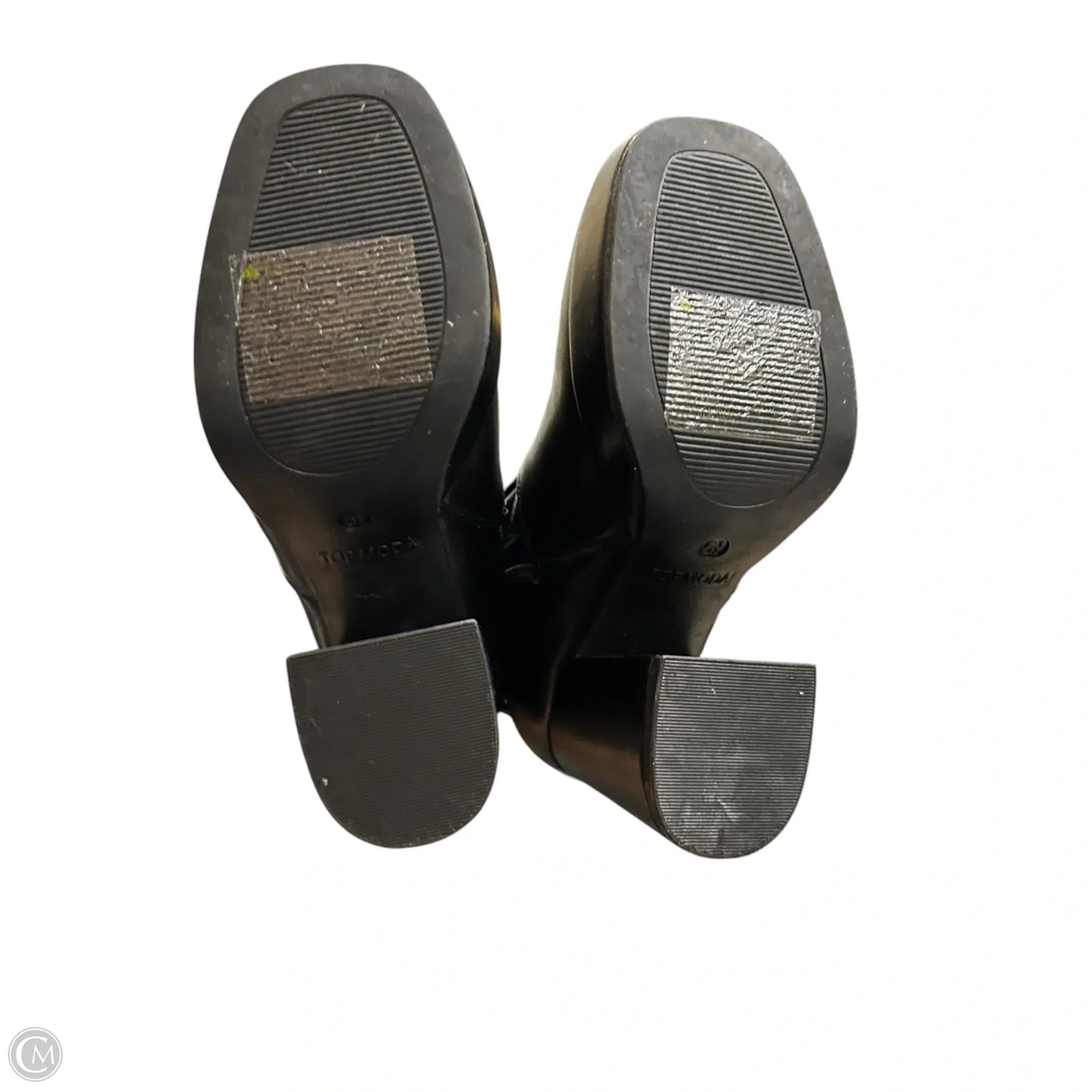 Boots Ankle Heels By Top Moda In Black, Size: 5.5