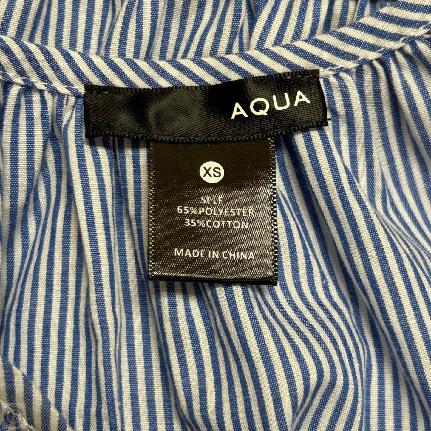 Dress Casual Short By Aqua In Blue & White, Size: Xs