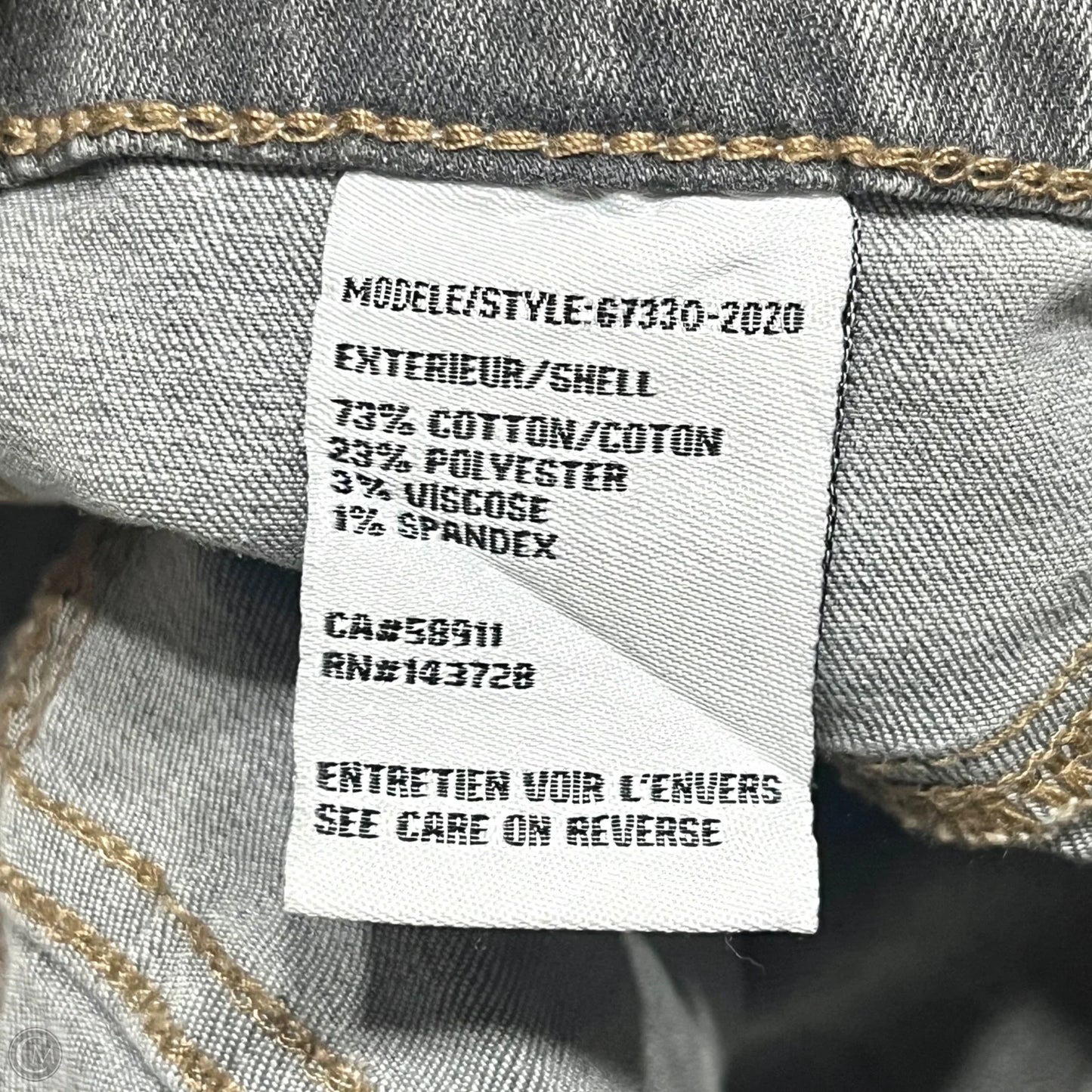 Jeans Cropped By Tribal In Grey, Size: 6