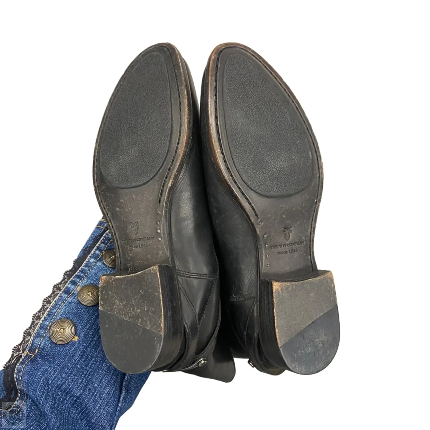 Boots Designer By Frye In Black, Size: 7