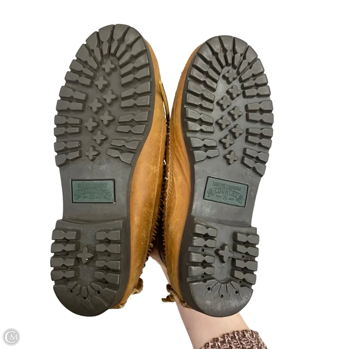 Boots Ankle Flats By Ralph Lauren In Brown, Size: 7