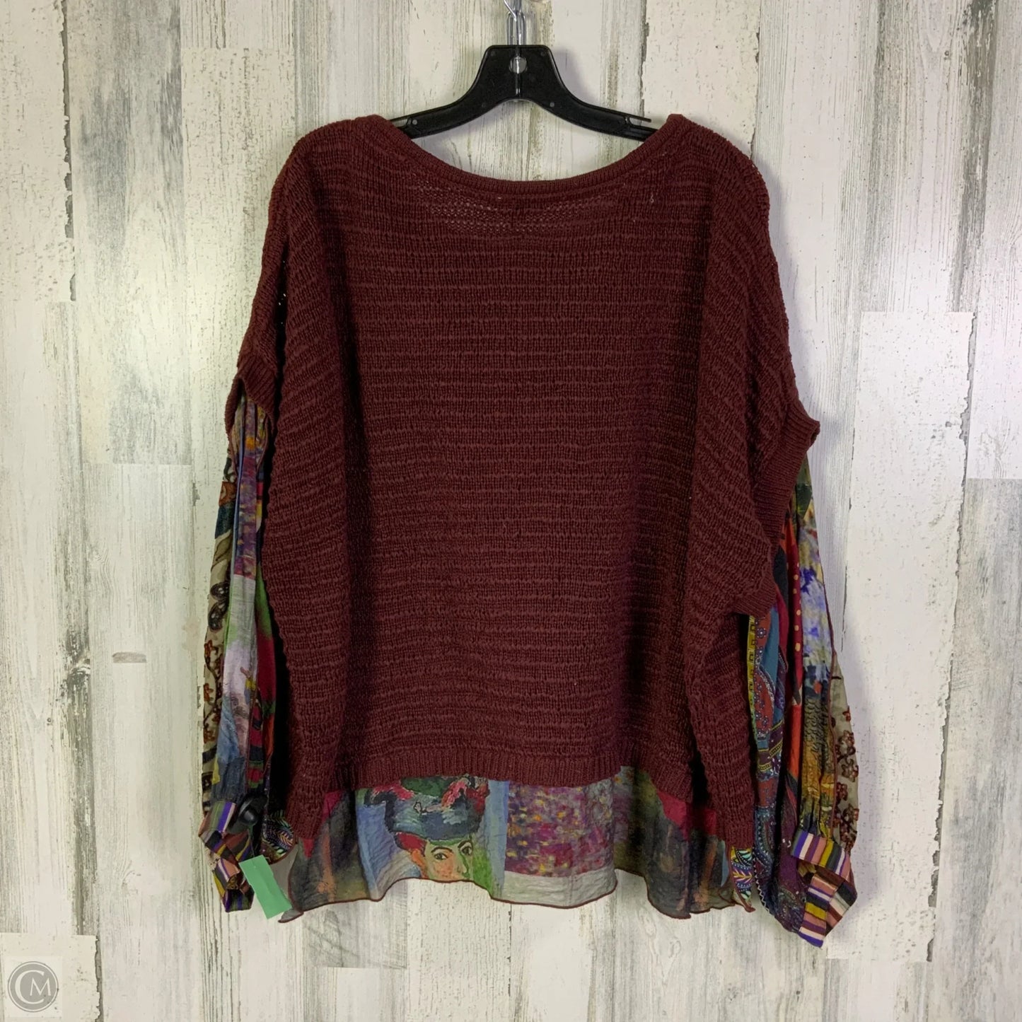 Sweater By John Mark In Maroon, Size: 3x