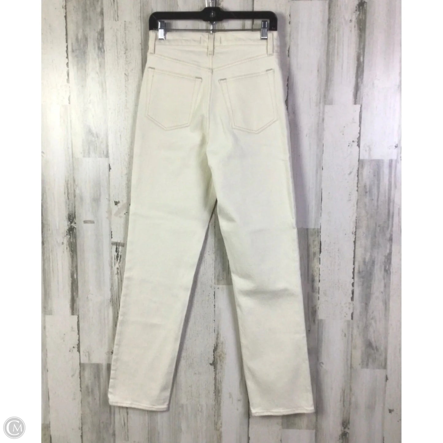 Jeans Straight By Abercrombie And Fitch In Cream, Size: 6l