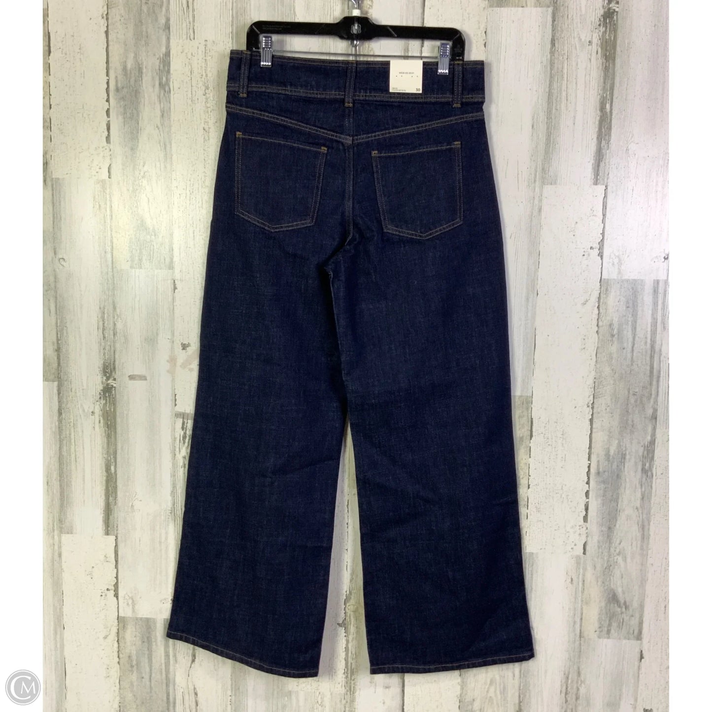 Jeans Wide Leg By Banana Republic In Blue Denim, Size: 10