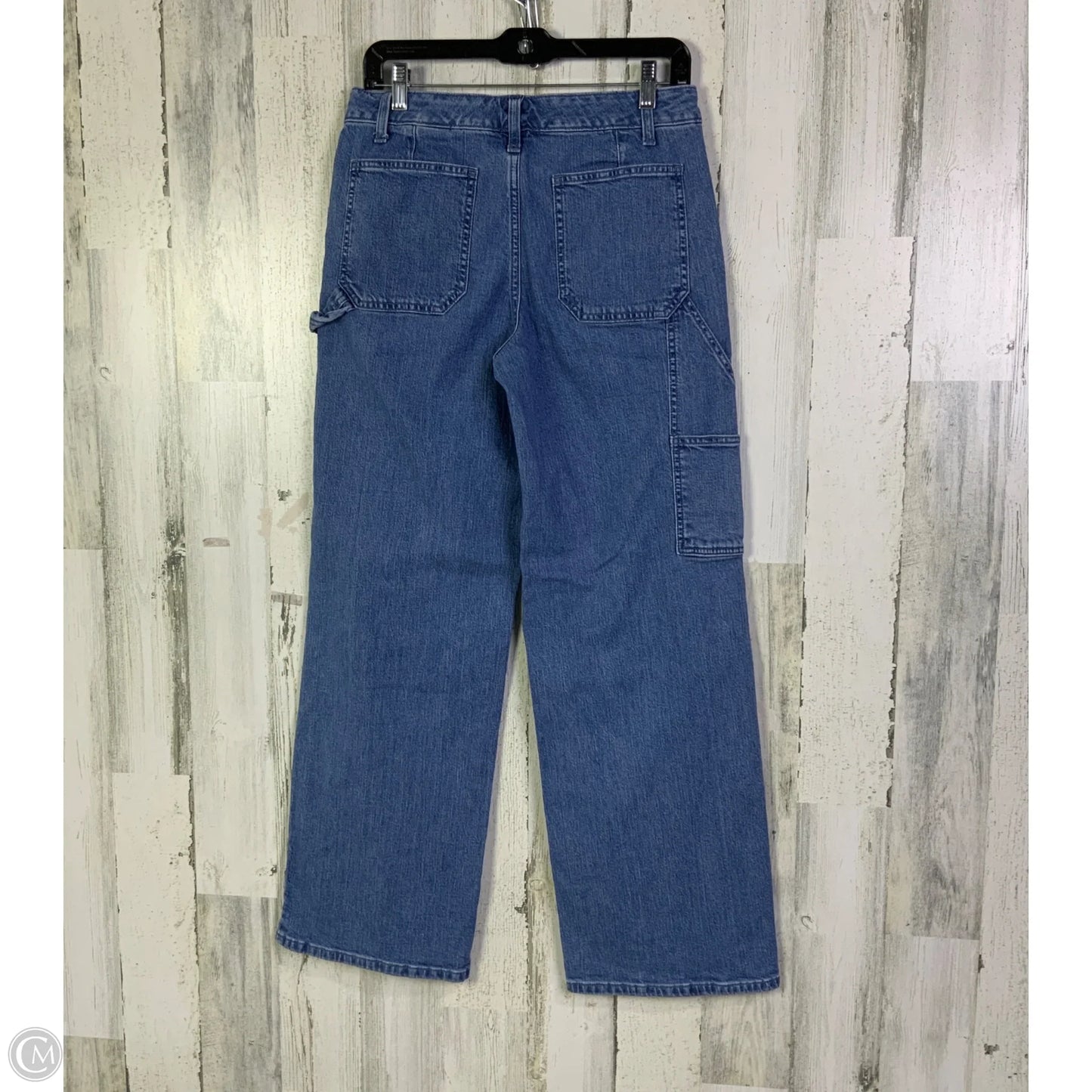Jeans Wide Leg By Banana Republic In Blue Denim, Size: 4