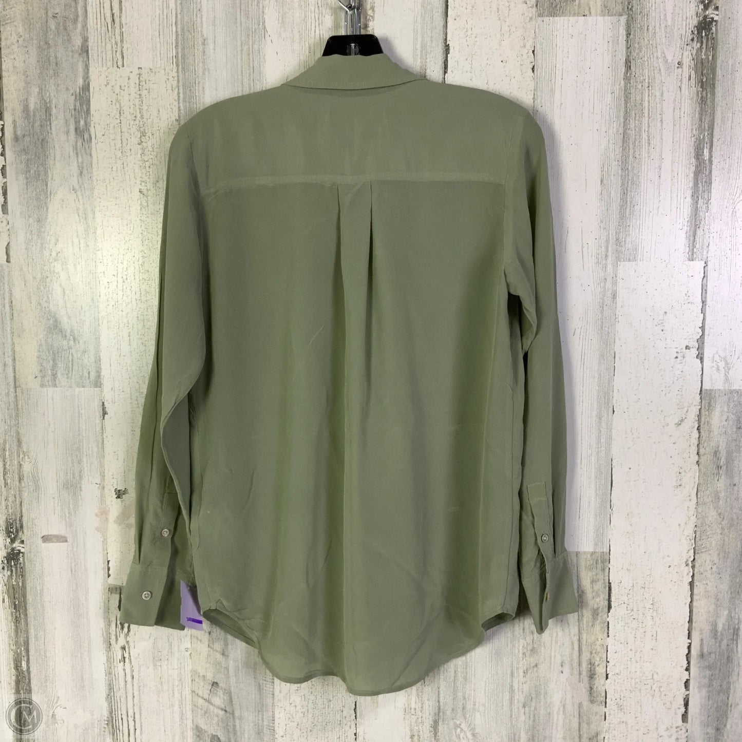 Top Long Sleeve By Everlane In Green, Size: Xs