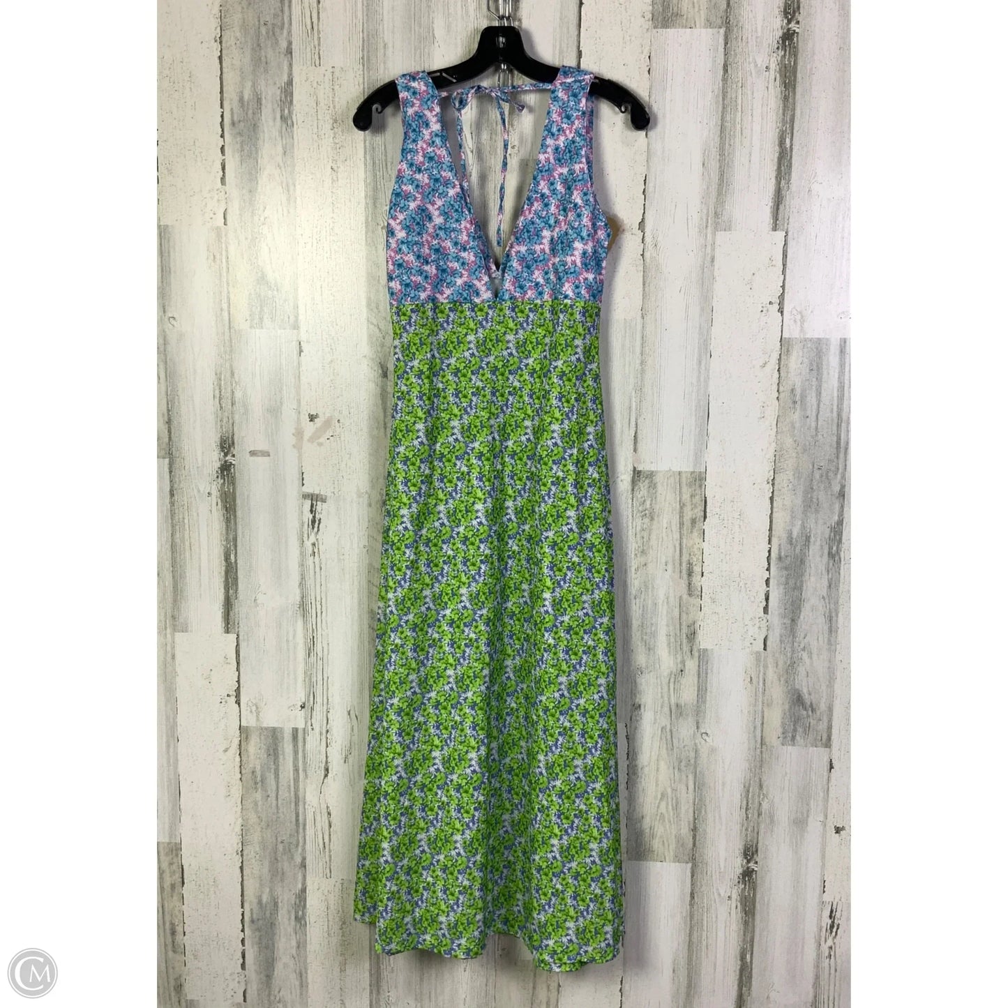 Dress Casual Midi By Clothes Mentor In Blue & Green, Size: S