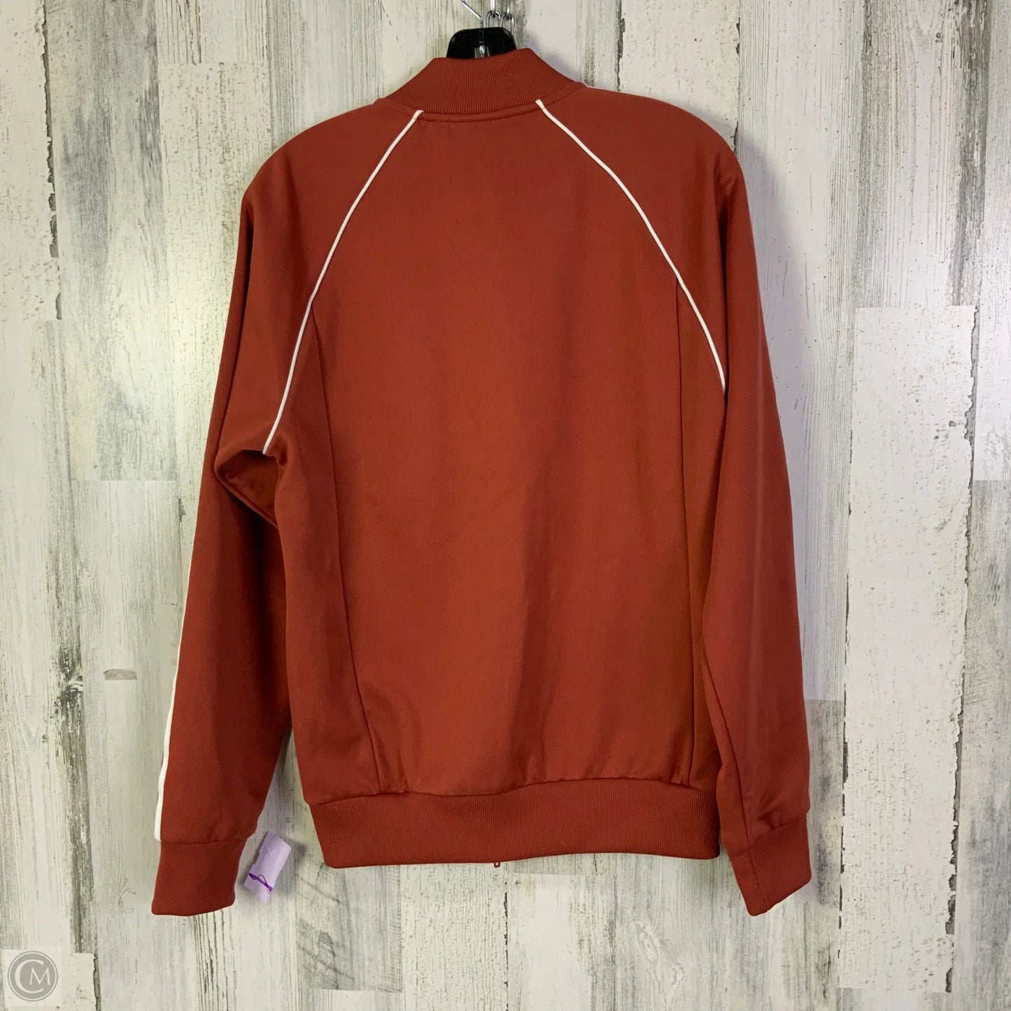 Athletic Jacket By Adidas In Orange, Size: S