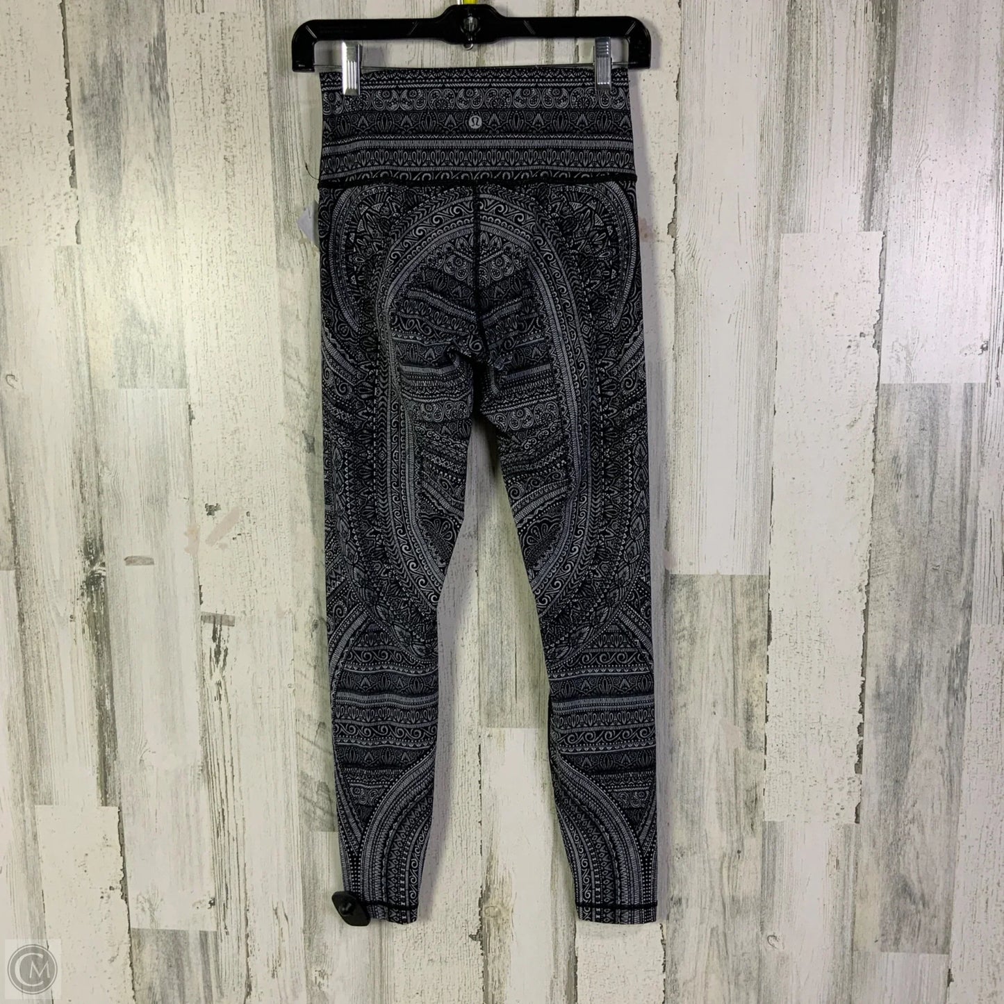 Athletic Leggings By Lululemon In Black & Grey, Size: 8