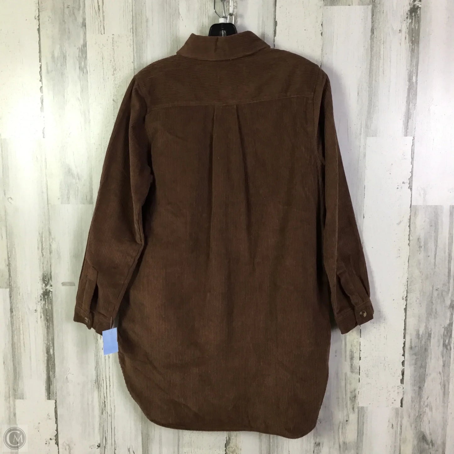 Jacket Shirt By Cme In Brown, Size: M