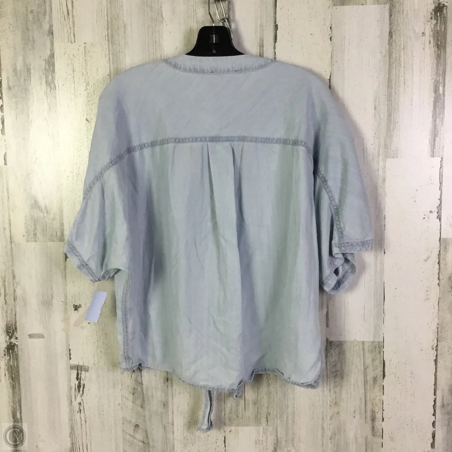 Top Short Sleeve By Paige In Blue, Size: L