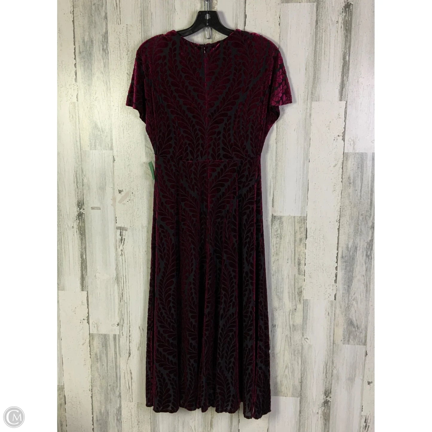 Dress Casual Midi By Taylor In Black & Purple, Size: S