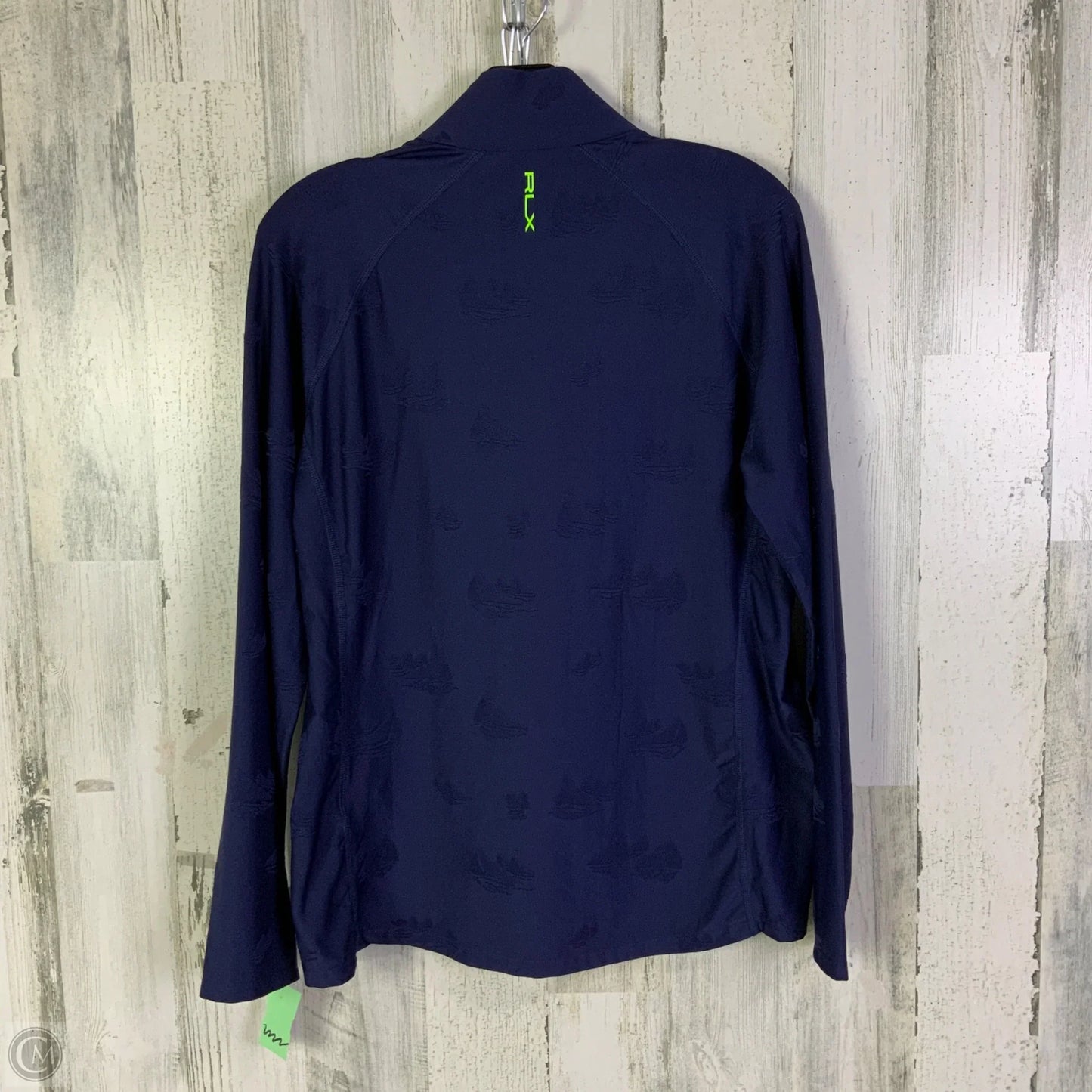 Athletic Top Long Sleeve Collar By Rlx In Navy, Size: L