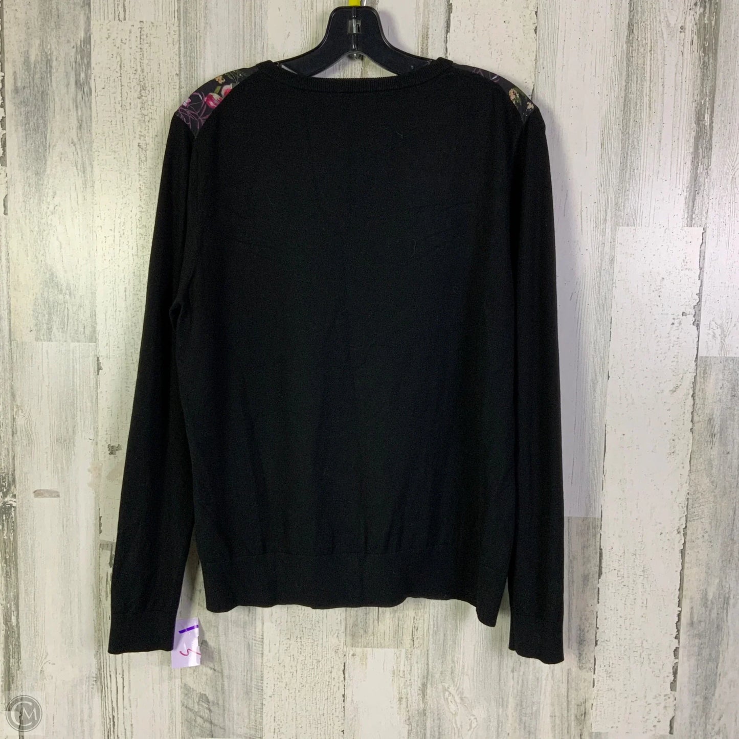 Top Long Sleeve By Ted Baker In Black & Purple, Size: S