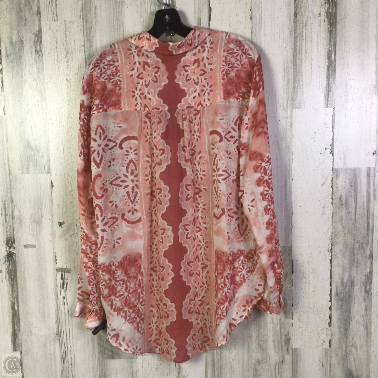 Blouse Long Sleeve By Pilcro In Pink, Size: M