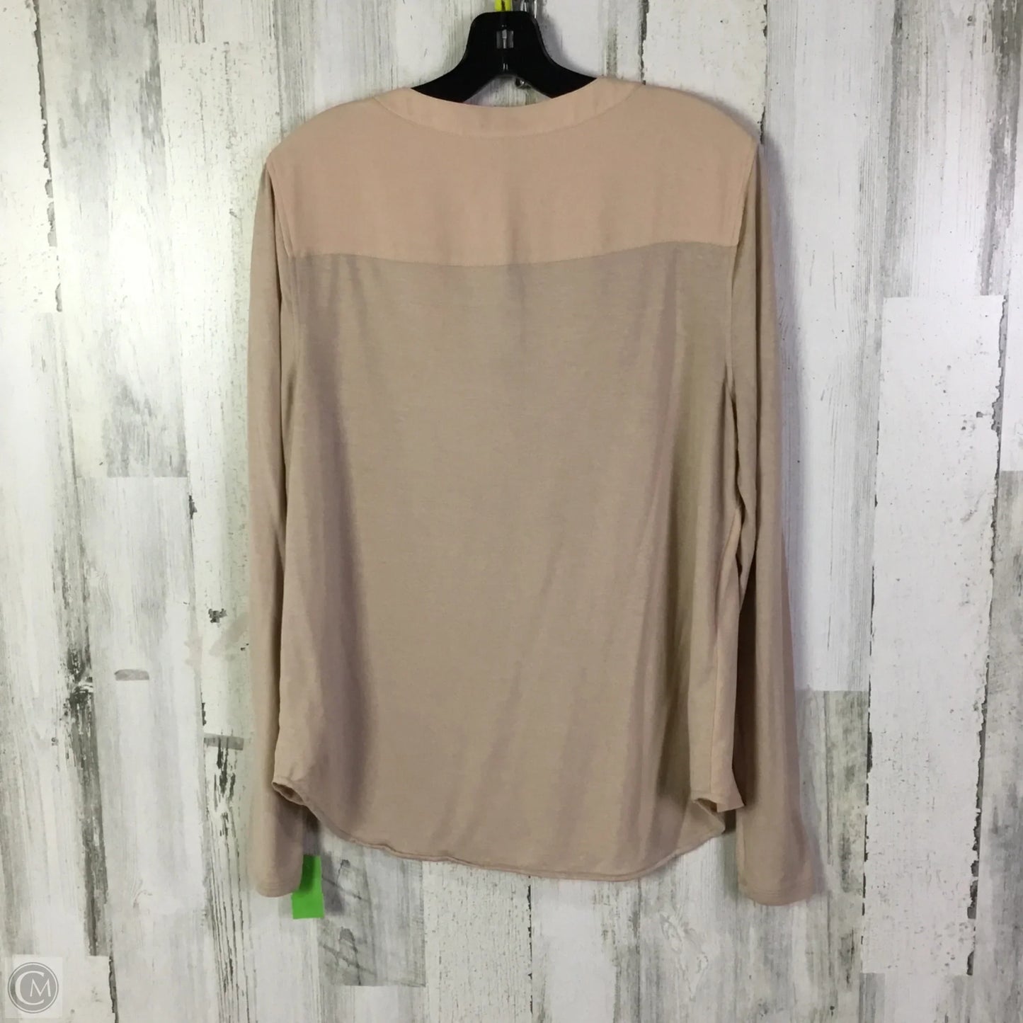 Blouse Long Sleeve By Bcbgmaxazria In Pink, Size: L