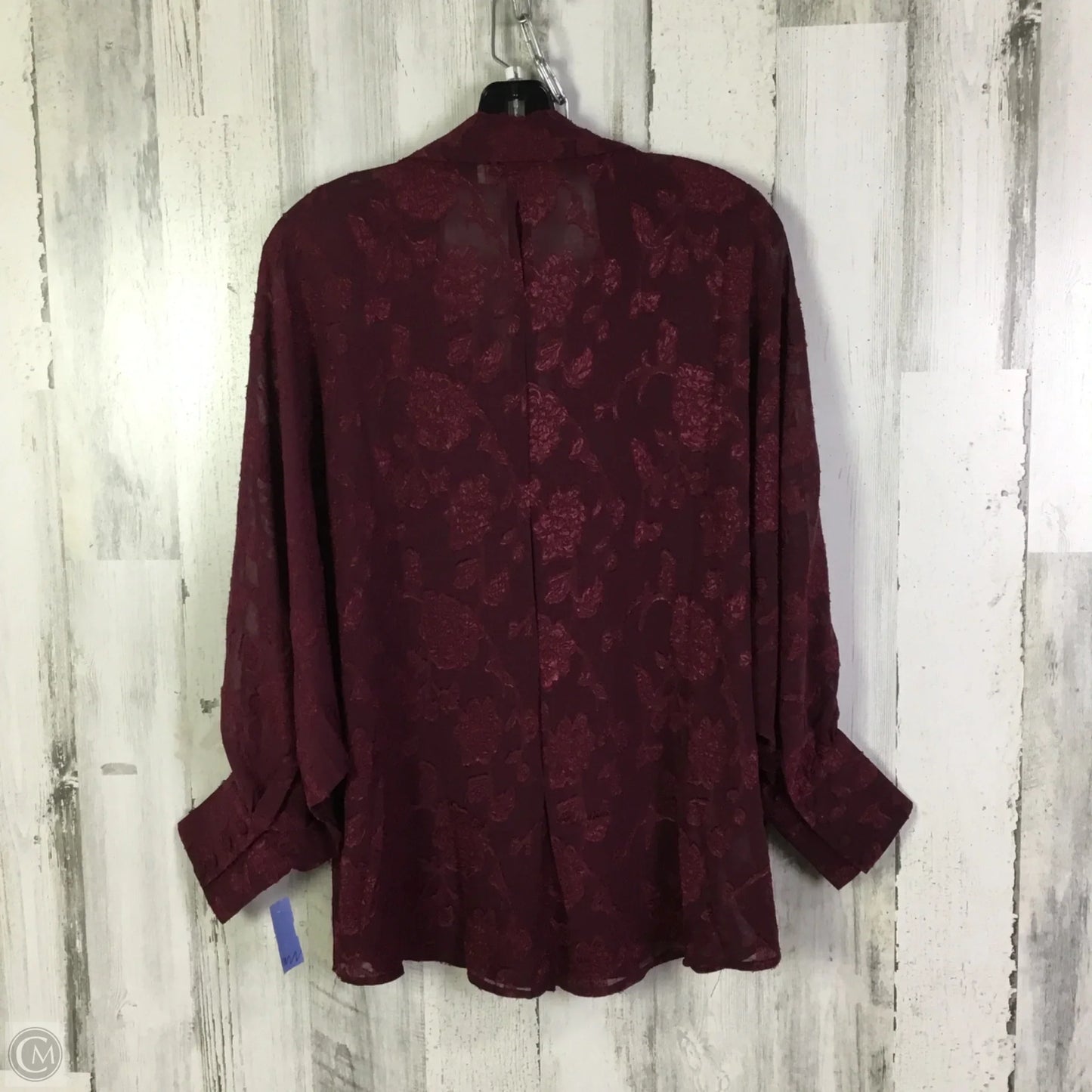 Blouse Long Sleeve By Lovestitch In Red, Size: M