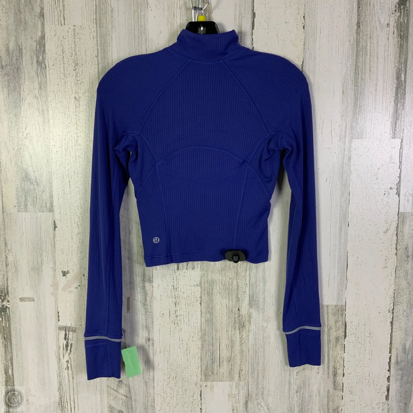 Athletic Top Long Sleeve Collar By Lululemon In Blue, Size: 2