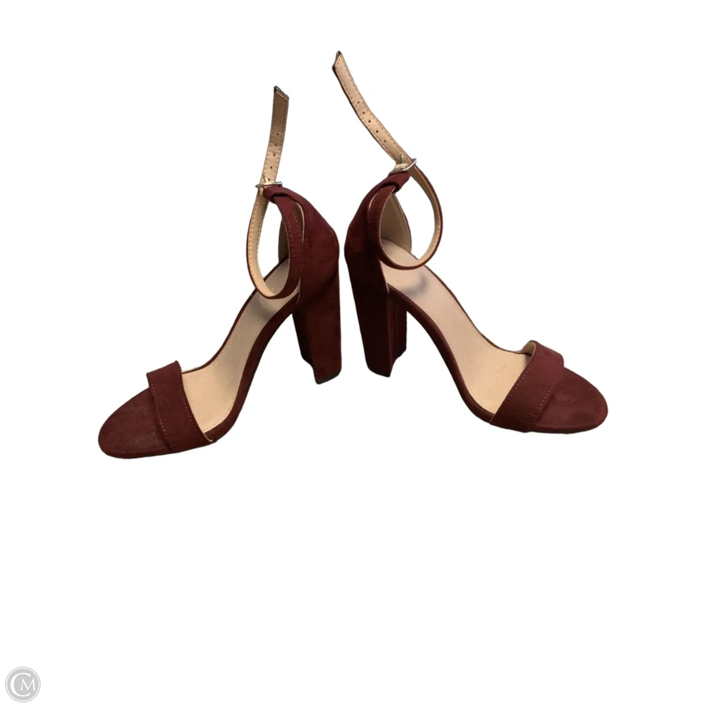 Shoes Heels Block By Charlotte Russe In Maroon, Size: 6
